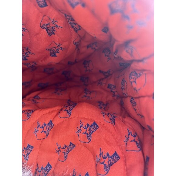 MAD BOMBER black rabbit fur lined nylon trapper hat chin strap quilted hunting L - Picture 9 of 11